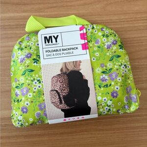 MYTAGALONGS Lime Floral Foldable Backpack